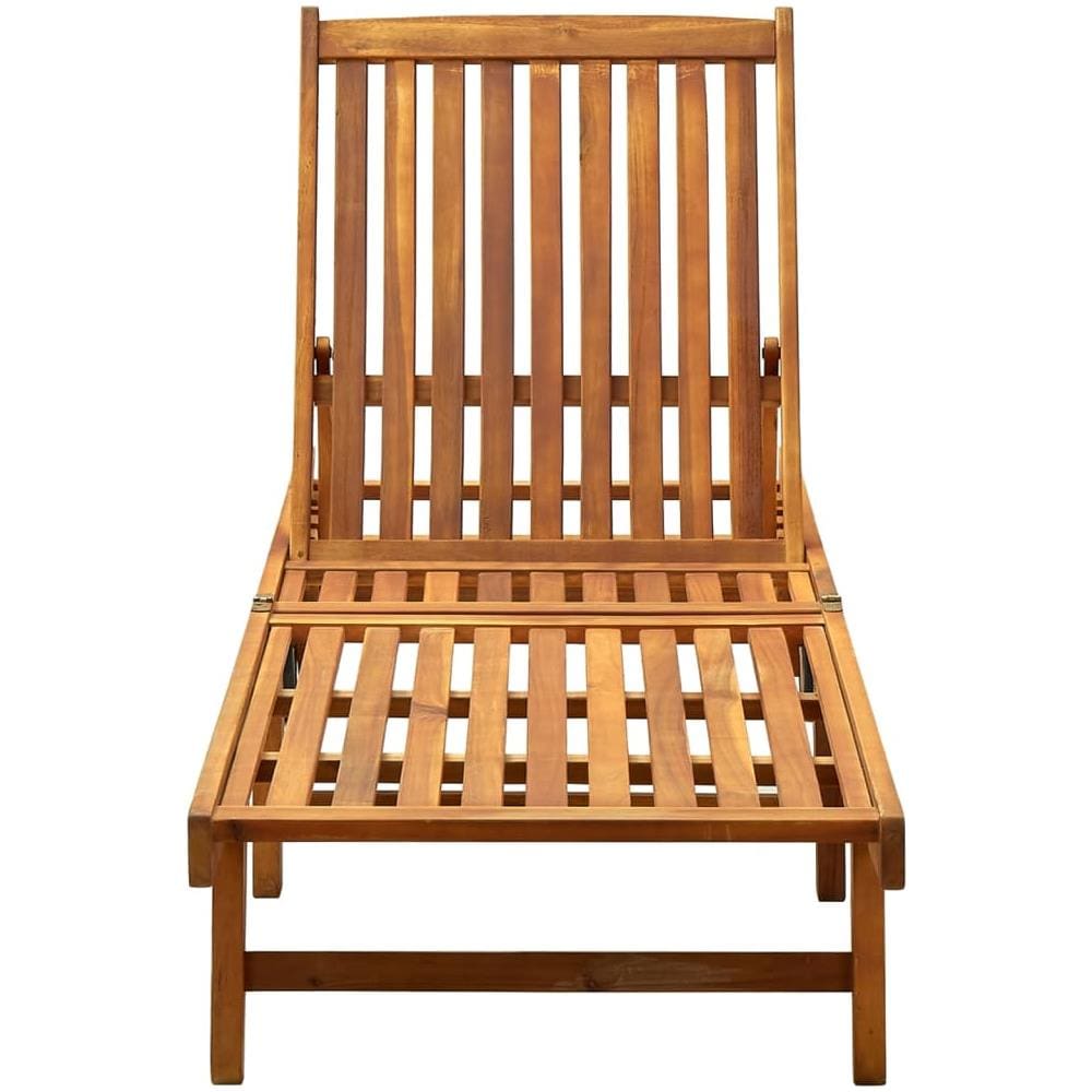 Lettino Prendisole in Legno Massello di Acacia - Foto 2