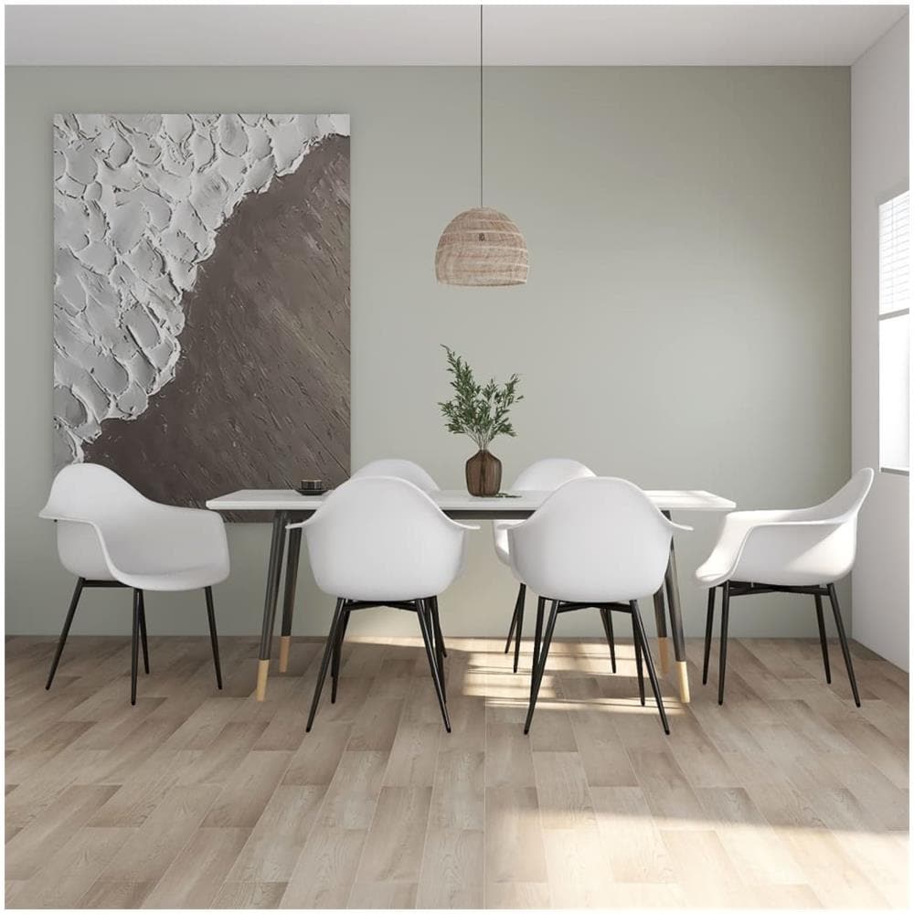 Sedie Da Pranzo 6 Pz Bianche In Pp - Foto 1