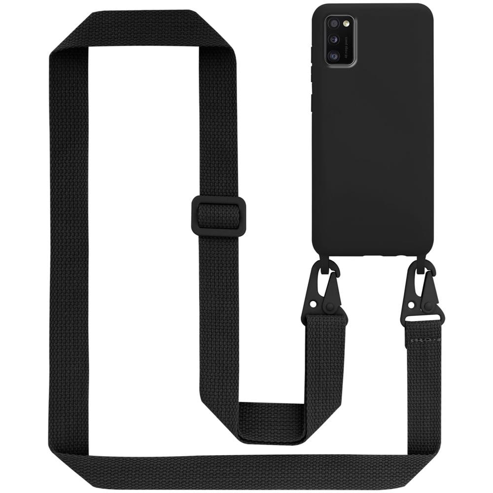 Catena Di Telefoni Cellulari Compatibile Con Samsung Galaxy A41 In Liquid Nero - Coperchio Di Protezione In Silicone Con Cordino Regolabile In Lunghezza - Foto 1