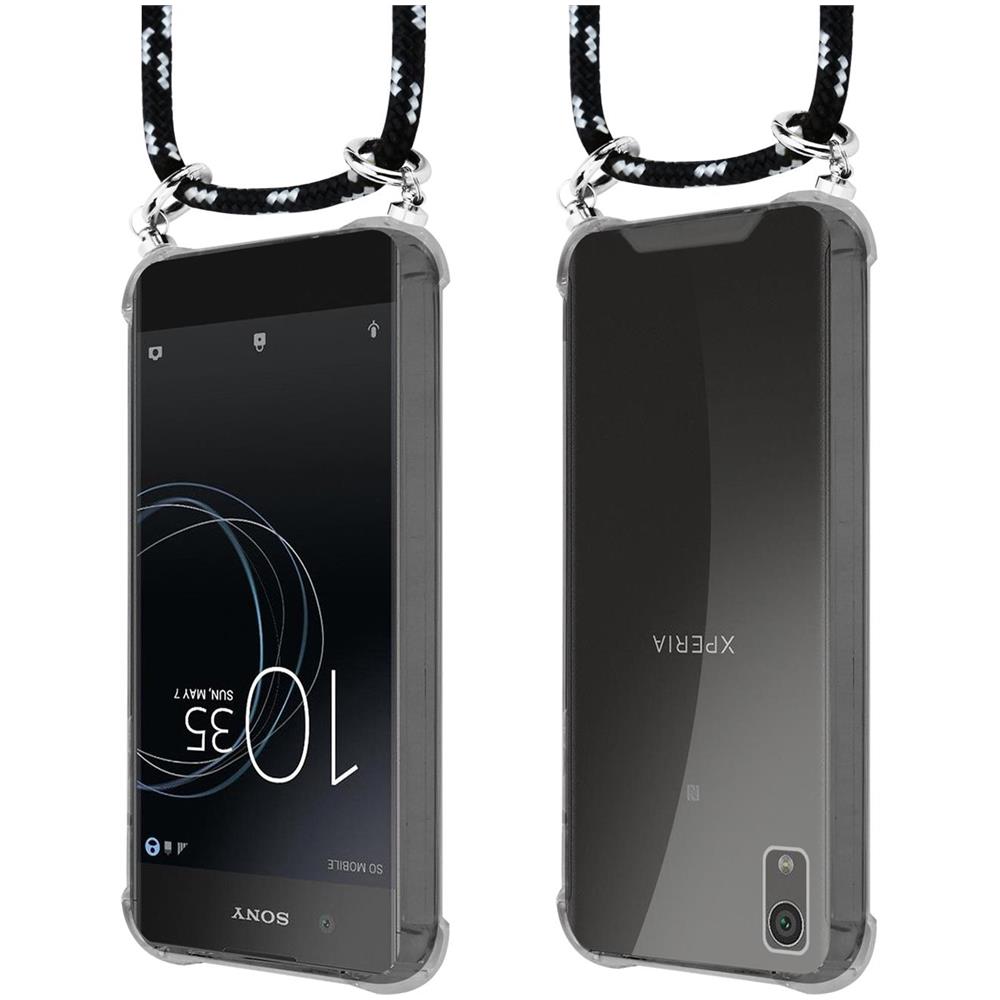 Catena Di Telefoni Cellulari Compatibile Con In Nero Argento - Coperchio Protettivo In Silicone Con Anelli D'argento, Cinturino In Corda E Custodia Staccabile - Foto 8