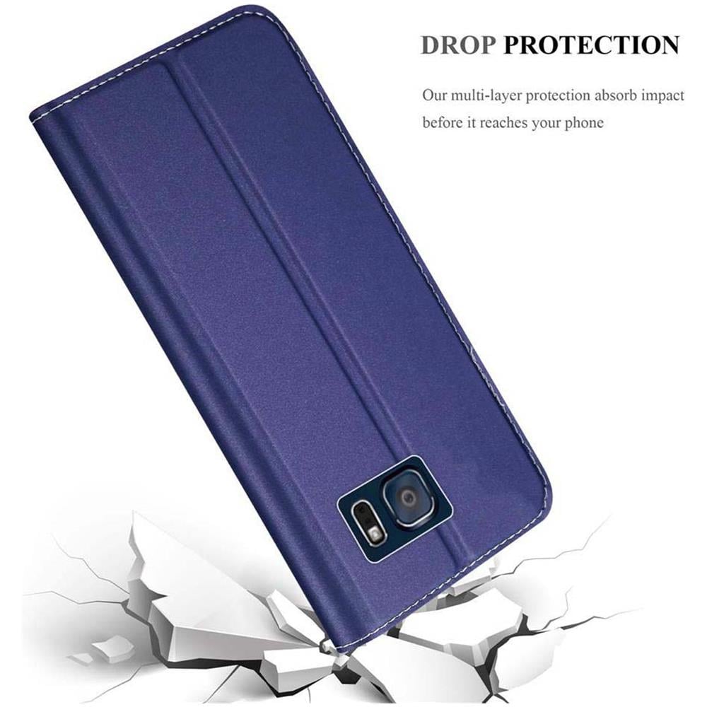 Custodia Compatibile Con Samsung Galaxy Note 5 In Classy Blu Scuro - Coperchio Protettiva Con Chiusura Magnetica, Funzione Stand E Tasca Per Le Carte - Foto 8