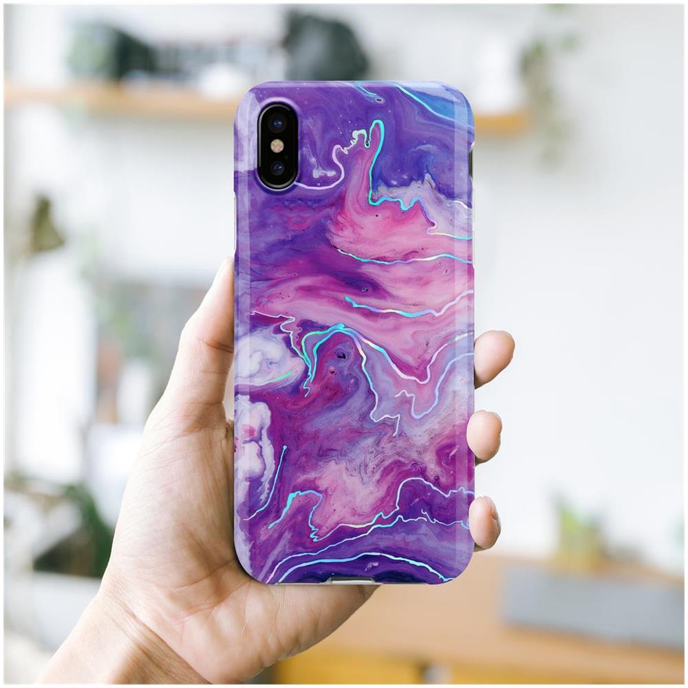 Cadorabo Custodia Compatibile Con Apple Iphone Xs Max In Marmo Rosa Viola No. 19 - Coperchio Protettivo In Silicone Tpu Con Motivo A Mosaico - Foto 7