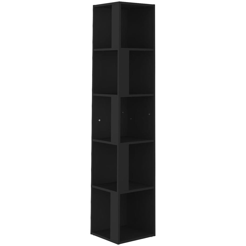 Armadio Angolare Nero 33x33x164,5 cm in Truciolato - Foto 2