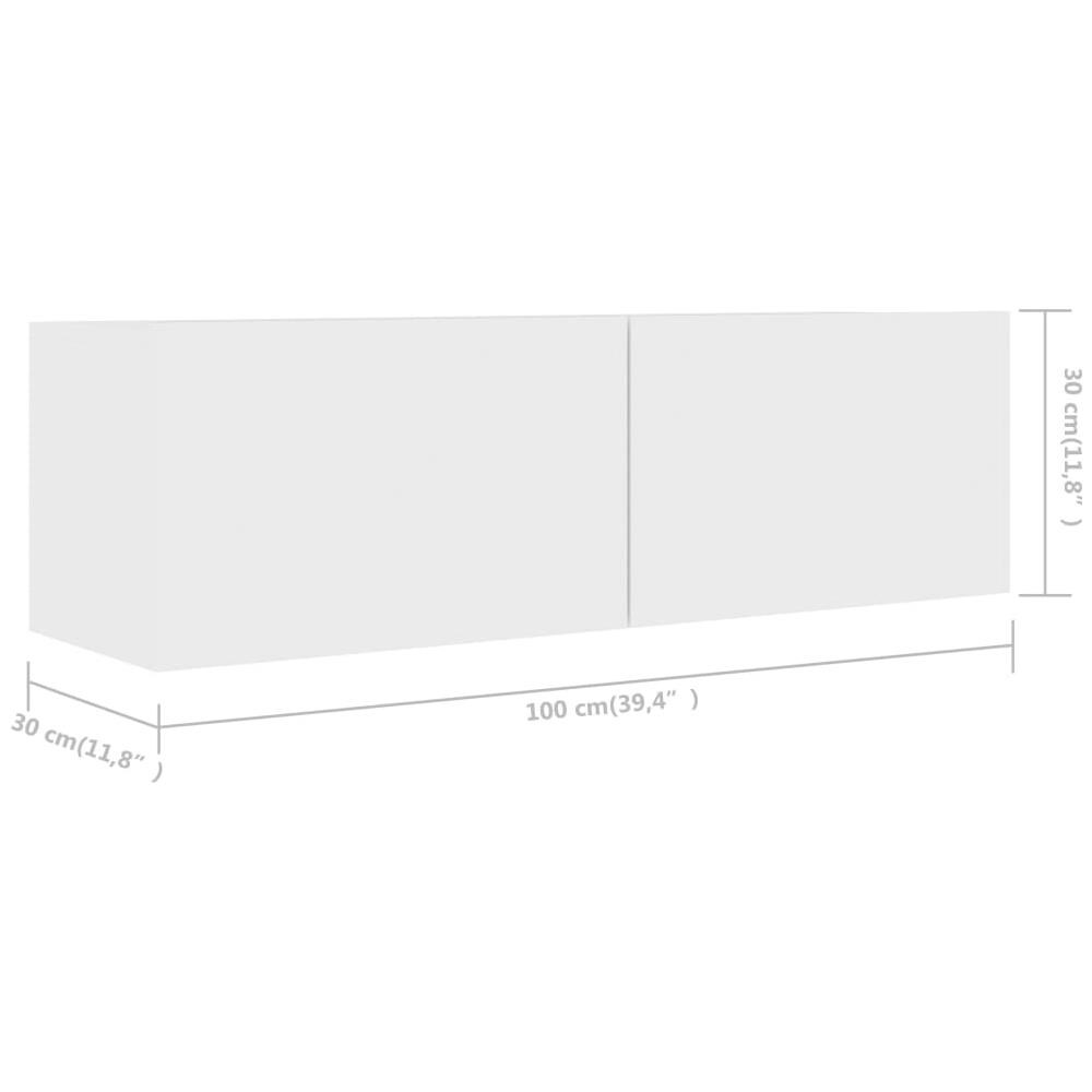 Set Mobili Porta TV 7 pz Bianco in Legno Multistrato - Foto 2