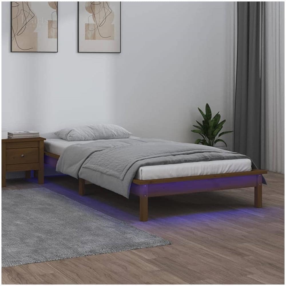 Giroletto con LED Miele 90x200 cm in Legno Massello - Foto 1