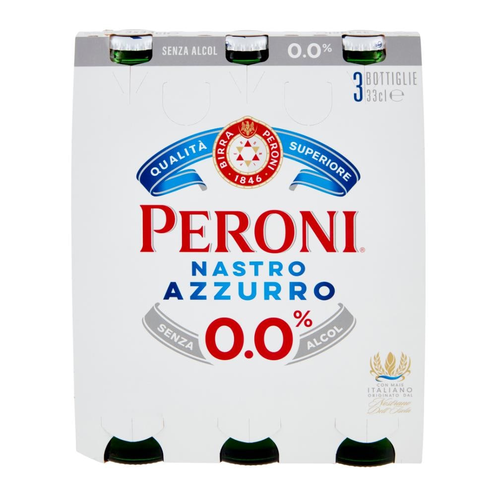 Birra Nastro Azzurro Zero Alcol Confezione Bottiglie 3x33 Cl - Foto 1