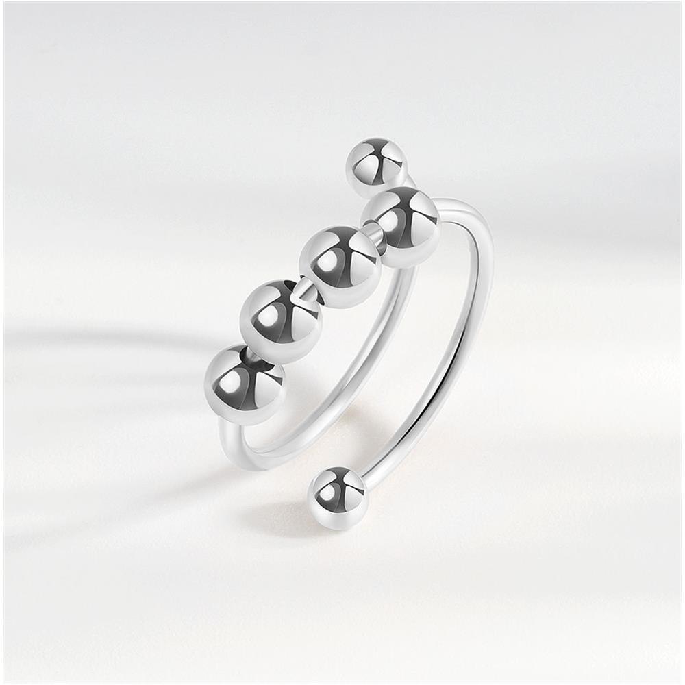 Confezione Da 3 Anelli Antistress Rame Regolabili Silver - Foto 5