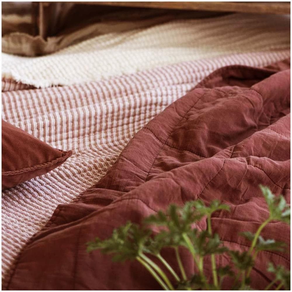 Short -cotton Trapuntato In Cotone Lavato Bordeaux - Foto 2