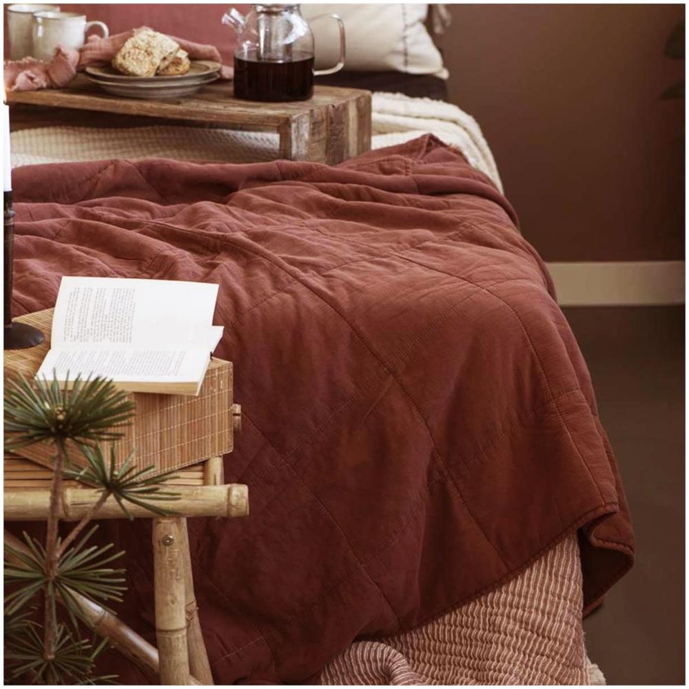 Short -cotton Trapuntato In Cotone Lavato Bordeaux - Foto 4