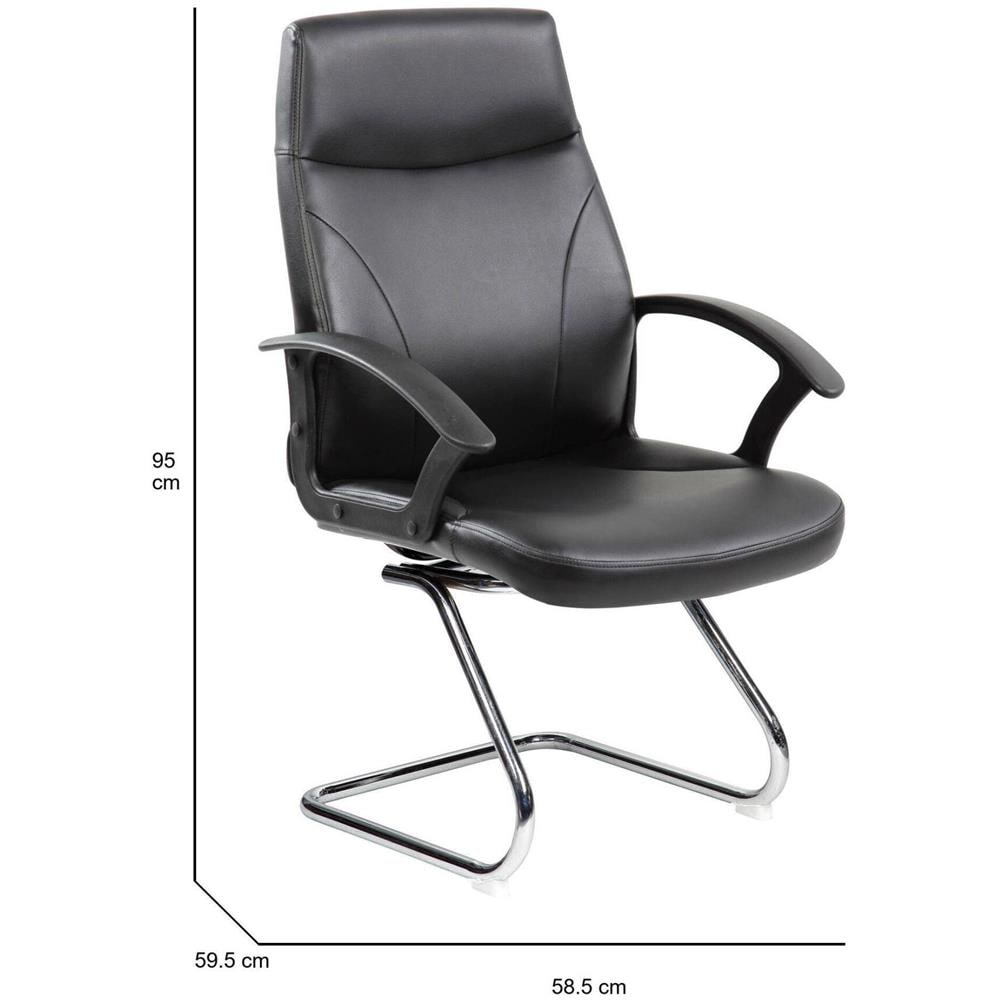 Sedia Da Ufficio Macquarie, Poltrona Direzionale Con Braccioli, Sedia Ergonomica Da Ufficio, Nero, 60x59h95, Cm - Foto 2