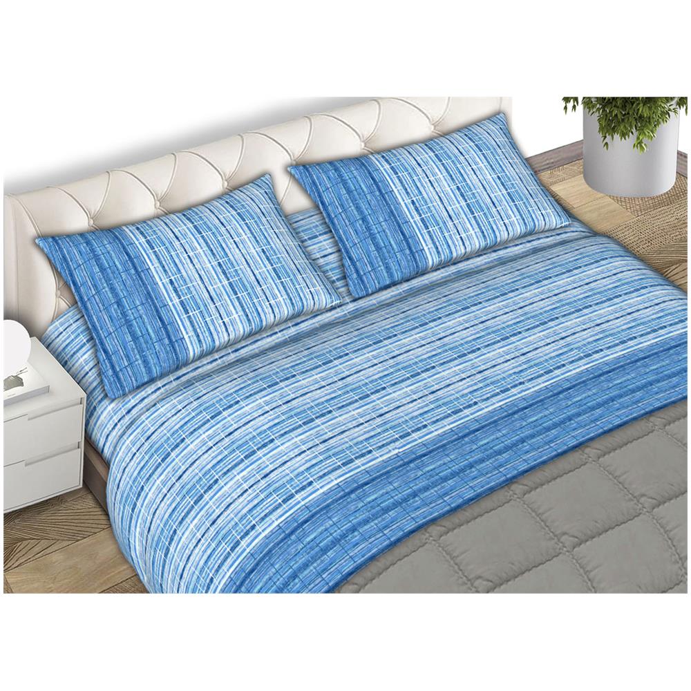 BIANCHERIAWEB - Completo Lenzuola Letto In 100% Cotone Made In Italy Vari Disegni C N Piazza E Mezza Written Grigio 8016111410555