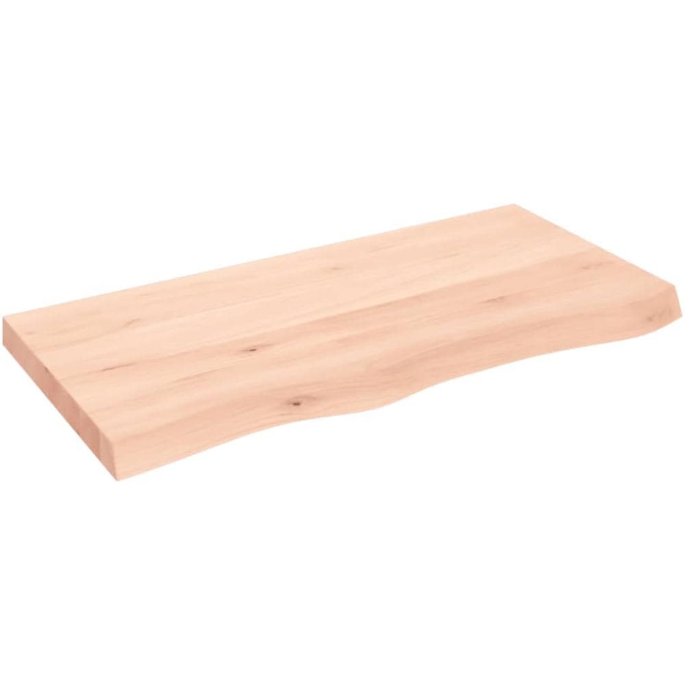 Piano per Tavolo 100x50x (2-6) cm in Rovere Massello Non Trattato - Foto 2