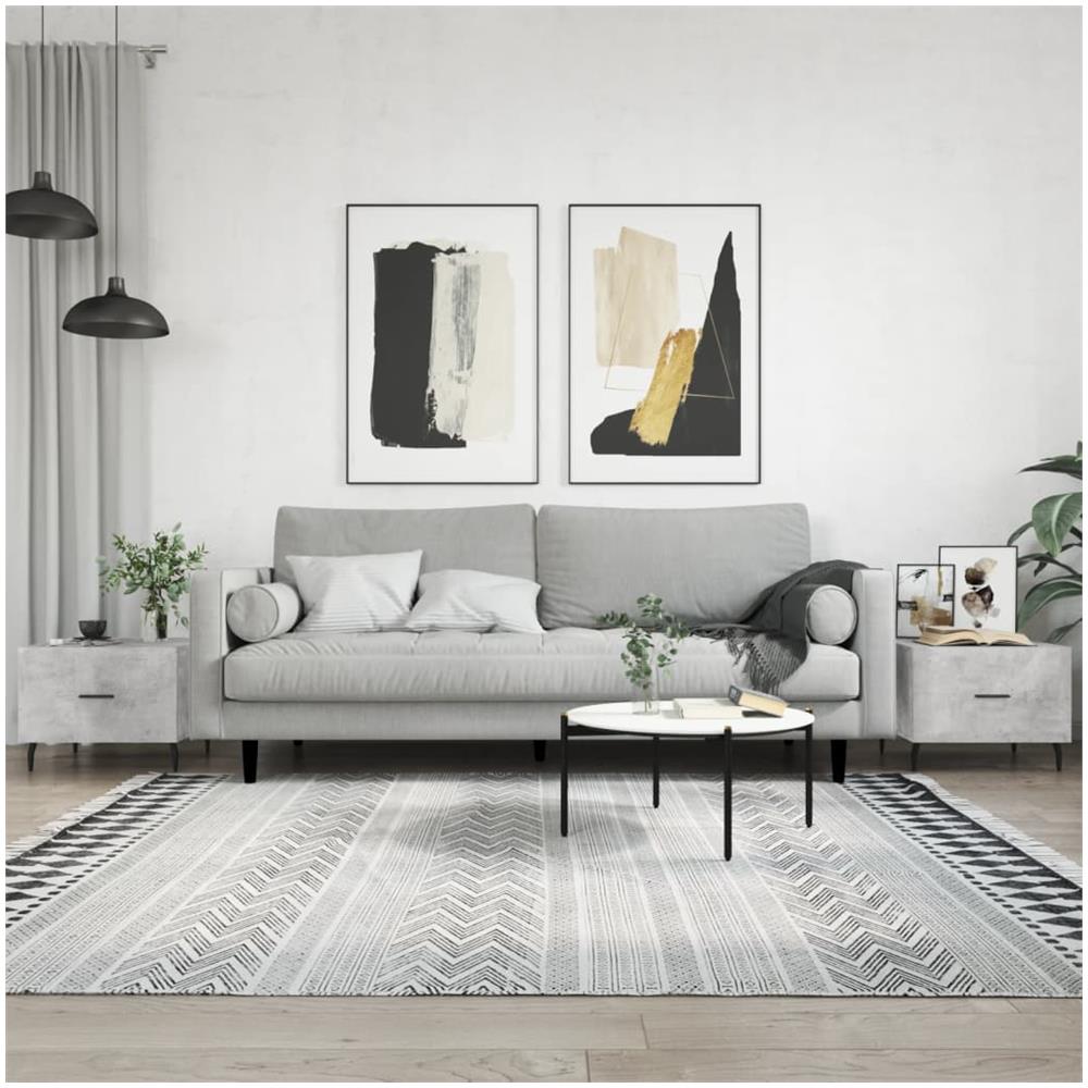 Tavolini Salotto 2pz Grigio Cemento 50x50x40 Legno Multistrato - Foto 1