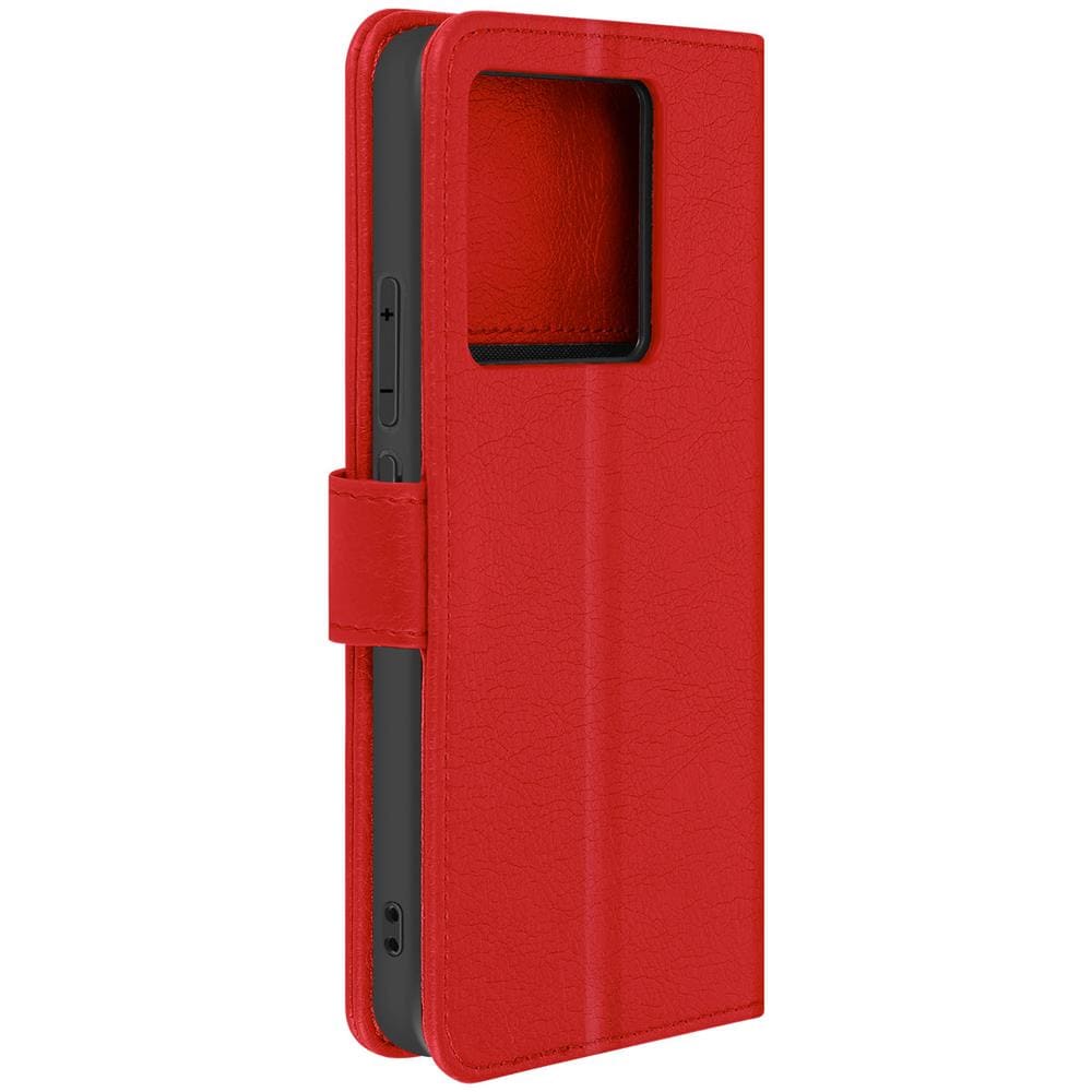 Custodia Per Xiaomi 13t E 13t Pro Copertina Portacarte Funzione Supporto Rossa - Foto 1