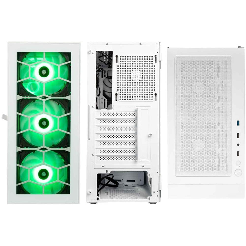 Case OBSERVATORY HF GW Midi Tower ATX, micro ATX, Mini-ITX 1 Porta USB 3.2 Colore Bianco (Finestrato) - Foto 2