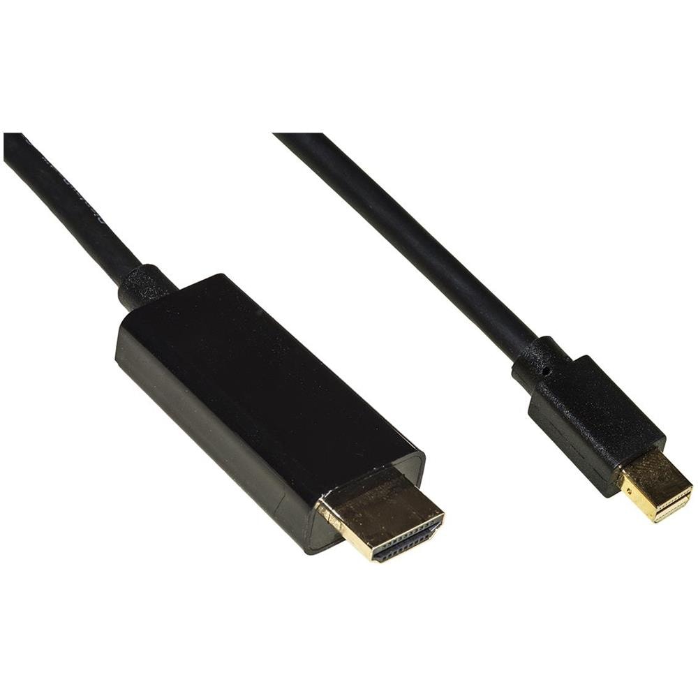Cavo Mini Displayport 1.4 To Hdmi 2.0. M /m. 3mt. Contatti Dorati 4kx2k 60hz 18gbps. Nero. Lkmdph1423 - Foto 1