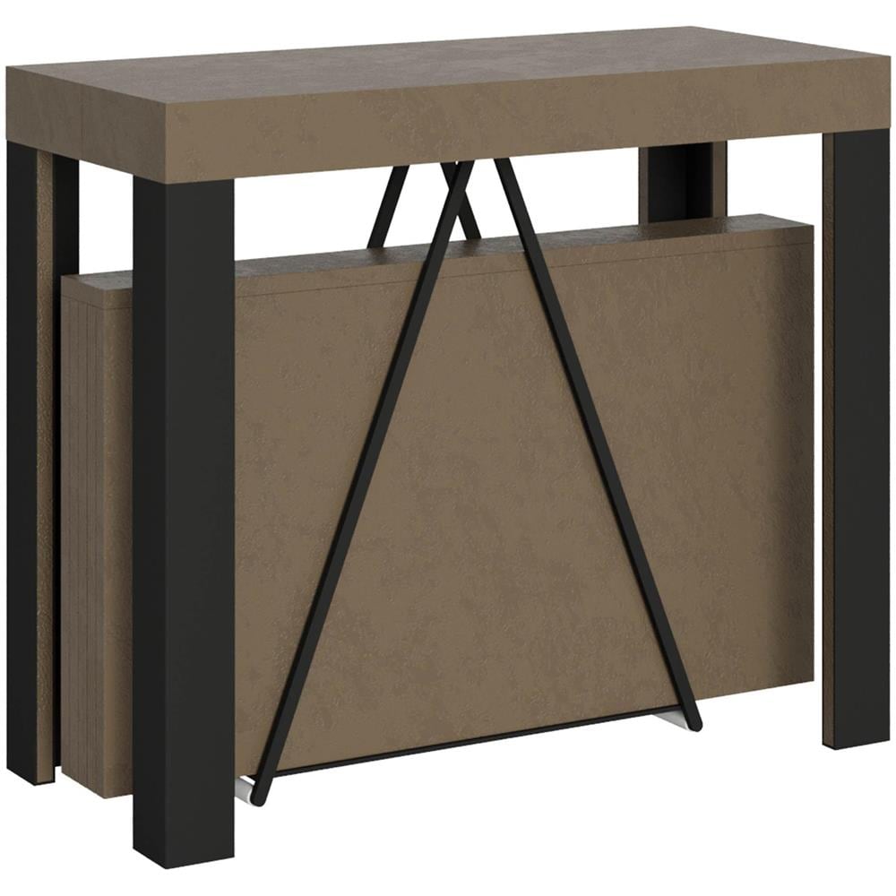Consolle allungabile 90x40/196 cm Tarax Small tortora telaio antracite - Foto 1