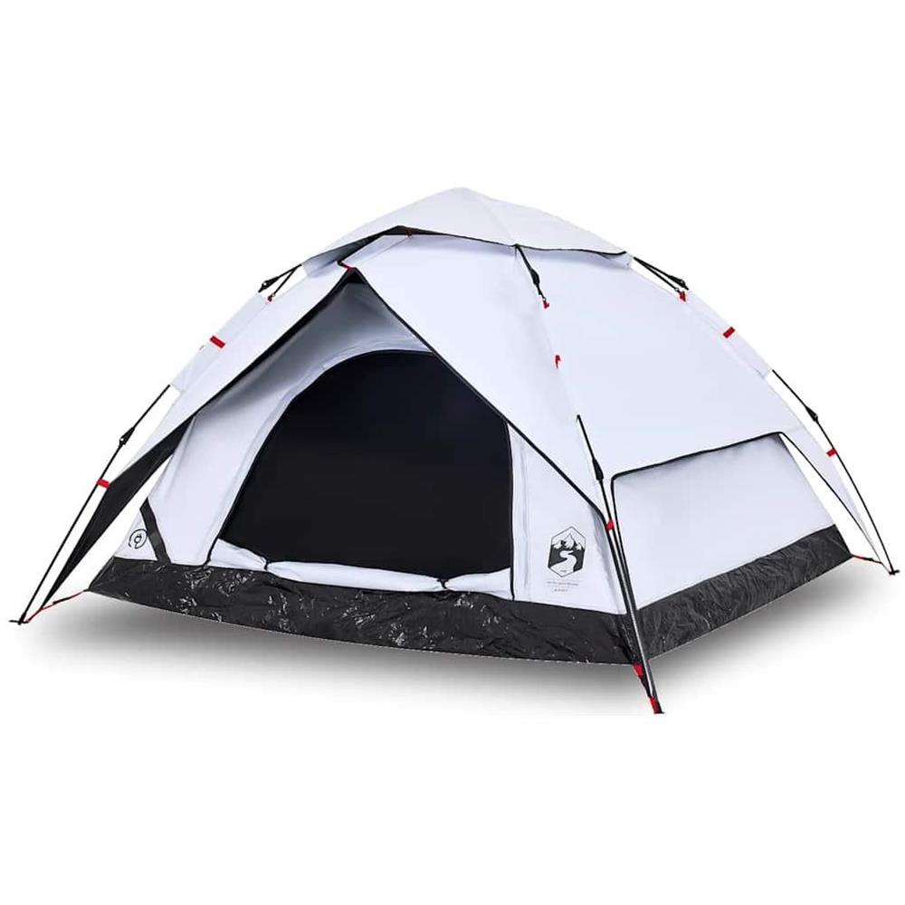 Tenda 5 Persone Bianca in Tessuto Oscurante a Rilascio Rapido - Foto 1