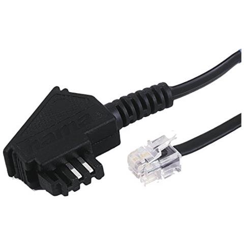 HAMA TAE-F Cable Universal, 3 m, Black 3m Nero cavo telefonico