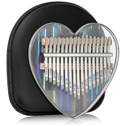 HTN Kalimba Thumb Piano 17 Keys Musical Strumenti, Regali Di Pianoforte Di Dito Mbira Con Martello Melodia E Istruzioni Di Studio Per Bambini E Adulti Principianti