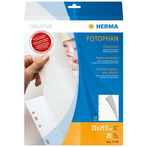 Herma Fotocartone bianco 25 fogli 7578