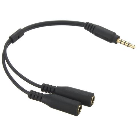 SLD 3pcs Da 3,5 Mm 1 Da Maschio A 2 Doppio Auricolare Microfono Y Adattatore Di Cavo Audio