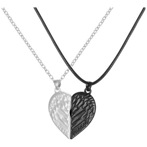 Rockible Collana A Forma Di Cuore, Collana Per Coppia, Cuore