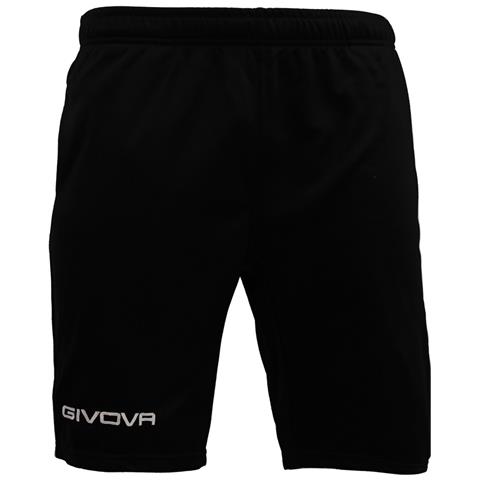 Givova Nero - Bermuda One In Polarfleece Di Colore L Grande