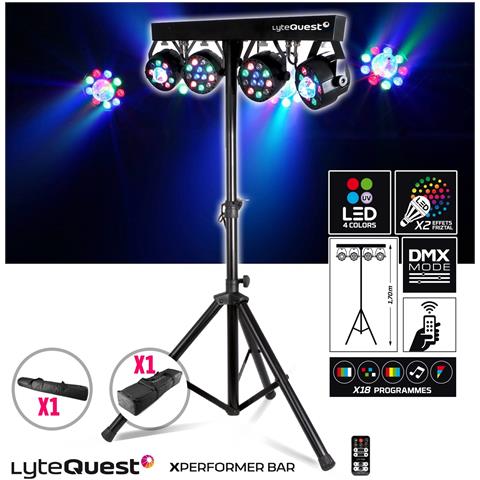 IBIZA SOUND Schermo Tft A Colori 800w Altoparlante Mobile 15 ""2 Uhf Mic Port-tft12 + Supporto 4 Con Dmx