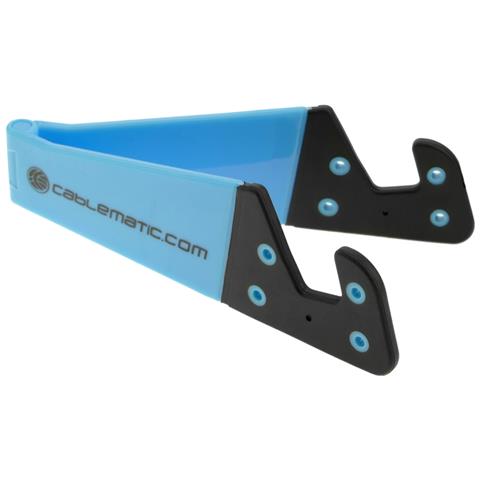 CABLEMATIC Supporto per telefono cellulare e tablet. Cielo pieghevole e portatile di base blu