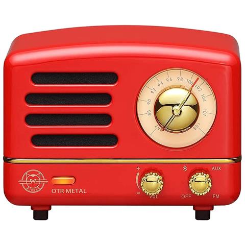 CHRONUS Altoparlante Bluetooth, Altoparlante Con Connessione Wireless Con Funzione Fm / aux (rosso) 