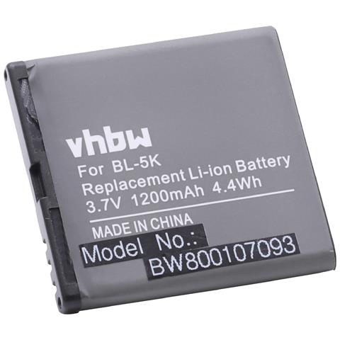 vhbw Akku Ersatz für Nokia BL-5F, MP-S-O für Mobilfunk (1100 mAh, 3,7 V vhbw Akku Ersatz für Nokia BL-5F, MP-S-O für Mobilfunk (1100 mAh, 3,7 V