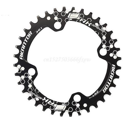 Image of Bici Da Crankset Bicycle 32t 34t 36t 38t Pignone Per Bicicletta Pignone Mtb Bicycle Borse A Manovella Set Bicycle Chainring (36t-bk)