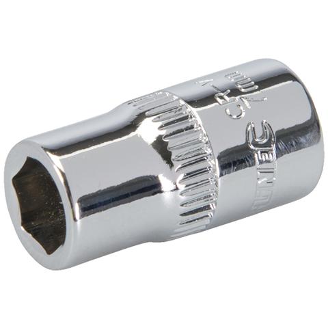 Silverline Steckschlüsseleinsatz 7 Mm – Metrisch, 1/4 Zoll Antrieb, Chrom-Vanadium-Stahl, DIN/ISO Genormt