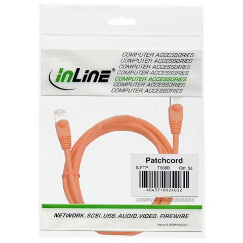 10 Cavi Di Rete Cat6 0,25m Arancioni – Patch LAN SFTP Pimf LSZH In Rame, 1000 Mbit/s, Connettori RJ45 Placcati Oro