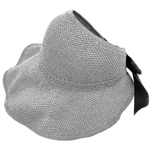 Image of Coda Di Cavallo Con Prua, Nastro Da Sole A Maglia, Cappello Rafia (kaki)