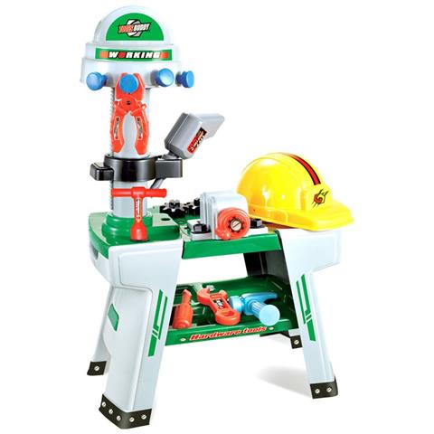 Image of Banco Officina Con Elmetto Morsa Da Banco Attrezzi Da Lavoro E 38 Accessori 70cm