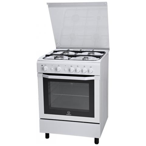 INDESIT Cucina a Gas I6GG1F (W) / I 4 Fuochi Forno a Gas Dimensioni 60 x 60 cm Colore Bianco