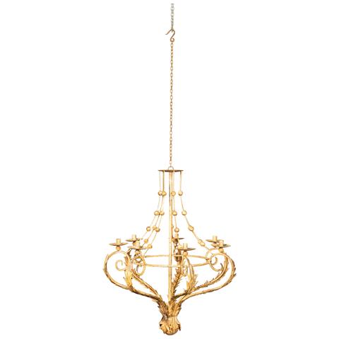 Biscottini Crema - Lampadario In Ferro Battuto Finitura Anticata