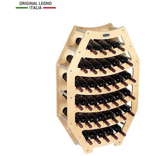 Legnoart Enoteca Portabottiglie Da Parete In Frassino Massiccio – 74 Cm Per 10 Bottiglie Di Vino
