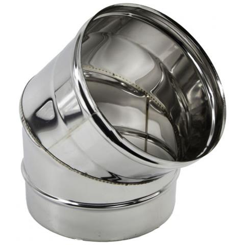 Curva Di Scarico Auto In Acciaio Inox 45° Diametro 76 Mm, Spessore 1,5 Mm, Raggio 160 Mm, Superficie Grezza - 4