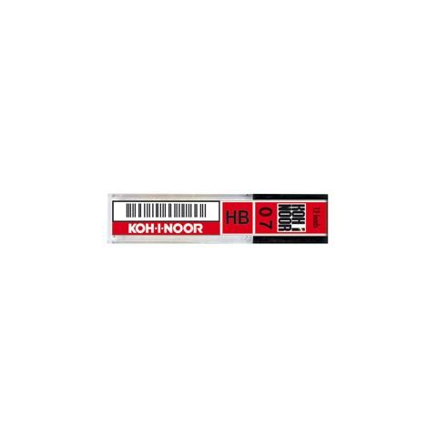 KOH-I-NOOR confezione da 12 pezzi - astuccio 12 micromine 0,7mm 2h e207 kohinoor