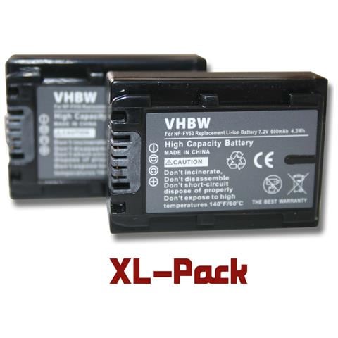 Vhbw Batterie Compatible Avec Sony DCR-SR55(E), DCR-SR52(E), DCR-SR57 Caméra Vidéo Caméscope (3300mAh, 7,4V, Li-ION) Avec Puce D'information