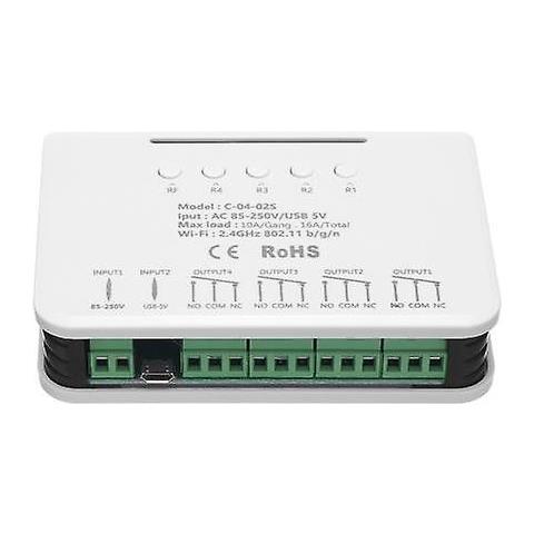 SLD Ewelink Smart Wifi Switch 4 Gang Interruttore Della Luce Wireless Universale 433mhz Rf Relay Wifi Remoto Pari A 4ch Pro R2 Ewelink App Compatibile Con Amazon Alexa & Amp; per Google Home / nest Smart Home