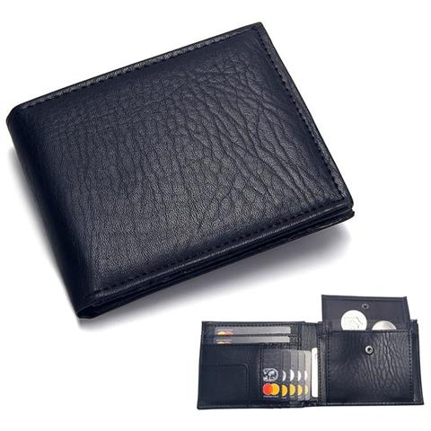 SLOWMOOSE Portafogli Corti In Pu In Pelle Da Uomo Di Design Di Lusso, Borsa, Portamonete [8062 Nero]