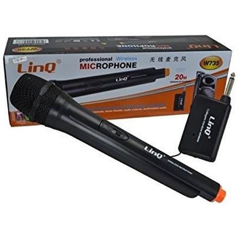 LinQ Microfono Professionale Wireless Dinamico Con Interruttore Senza Fili Linq W735
