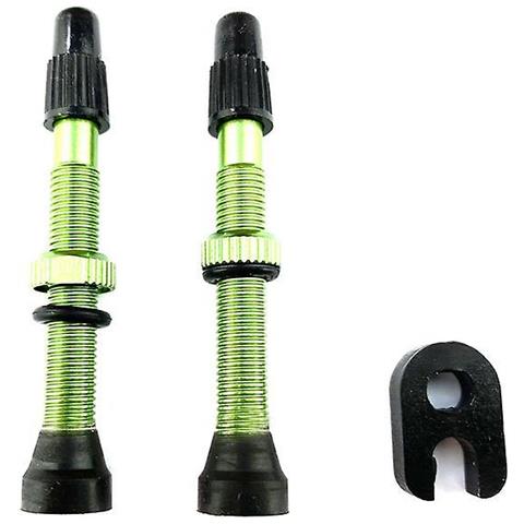 HTN Vodool 1 Coppia Stem Presta Valvola Valvola 60mm In Lega Di Alluminio Anti-resistenze Elementi Di Riparazione Per Strada Mtb Bike Tubeless Pneumatico Gomme (verde) 
