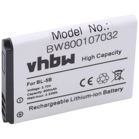 Lot De 2 Batteries Vhbw Li-ION 900mAh (3.7V) Pour Caméra