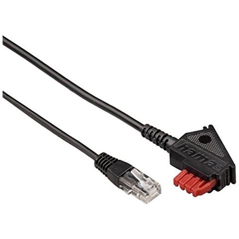 HAMA 10m, TAE-F - 8p2c 10m Nero cavo telefonico
