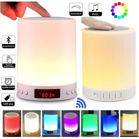 HTN Nuovo Altoparlante Bluetooth Led Musica Smart Touch E Luce Notturna Lampada Da Scrivania Usb Ricaricabile